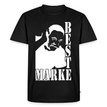 Meilleur homme de marque - T-shirt Premium bio Homme - noir - Devant - Nico (187cm)
