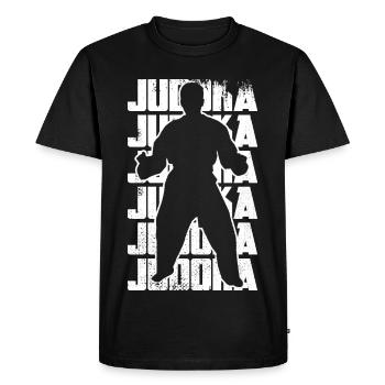 Combattant de judo - T-shirt Premium bio Homme - noir - Devant - Nico (187cm)