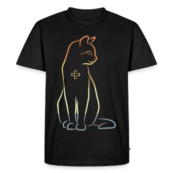 Chat vétérinaire - T-shirt Premium bio Homme - noir - Devant - Nico (187cm)