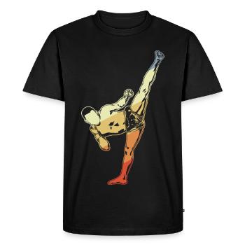 Kickboxer Vintage Look - T-shirt Premium bio Homme - noir - Devant - Nico (187cm)