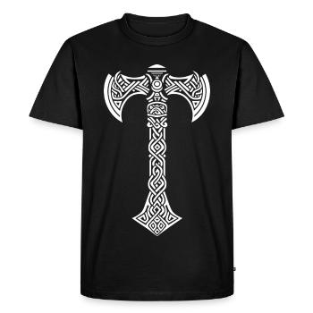 Mjöllnir Viking symbol - Men's Premium Organic T-Shirt - black - Front - Nico (187cm)