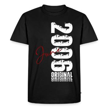 20th Birthday Gift Vintage June Vintage 2006 - Men's Premium Organic T-Shirt - black - Front - Nico (187cm)
