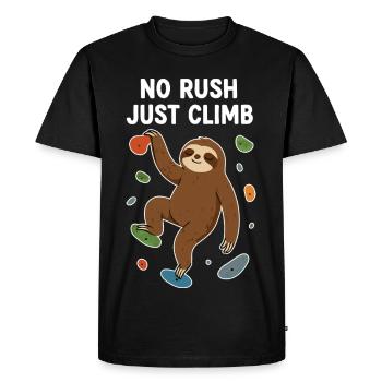Bloc de paresseux zen : pas de précipitation, il suffit de grimper - T-shirt Premium bio Homme - noir - Devant - Nico (187cm)