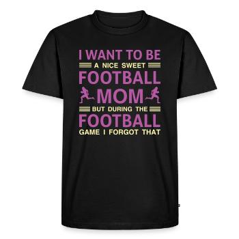 American Football Mom - T-shirt Premium bio Homme - noir - Devant - Nico (187cm)