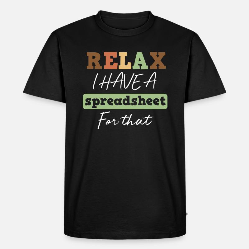 Spreadsheet program Spreadsheets - Men's Premium Organic T-Shirt - black