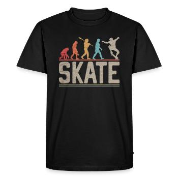 Skateboarder Evolution Skater Skateboard et Skate - T-shirt Premium bio Homme - noir - Devant - Nico (187cm)