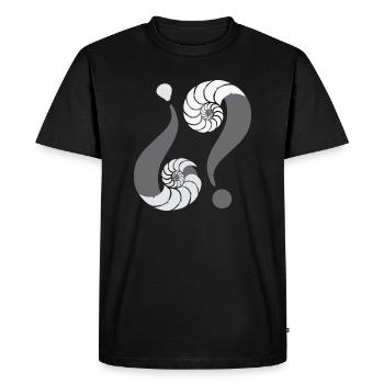 Infinite enigma. 08 Grey - Men's Premium Organic T-Shirt - black - Front - Nico (187cm)