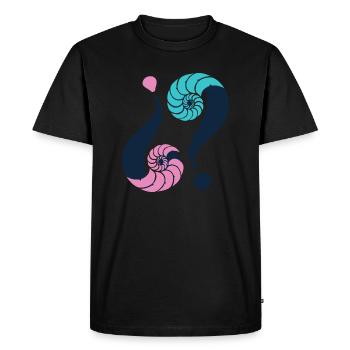 Énigme infinie. 11 Bleu et rose - T-shirt Premium bio Homme - noir - Devant - Nico (187cm)