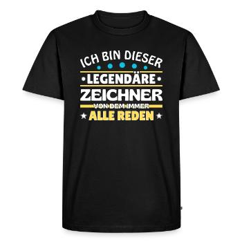 I'm this legendary draughtsman - Men's Premium Organic T-Shirt - black - Front - Nico (187cm)