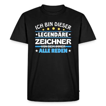 I'm this legendary professor - Men's Premium Organic T-Shirt - black - Front - Nico (187cm)