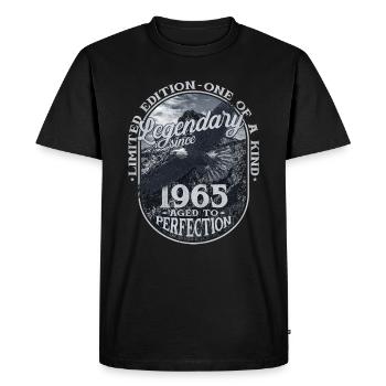 Légendaire depuis 1965 - T-shirt Premium bio Homme - noir - Devant - Nico (187cm)