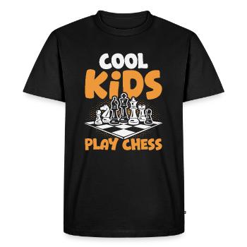 Chess Player Cool Kids Play Chess - Men's Premium Organic T-Shirt - black - Front - Nico (187cm)