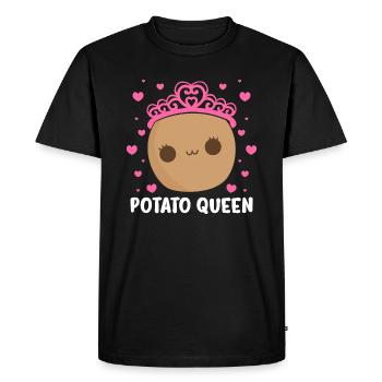 Potato Queen – Escouade de pommes de terre Yam Teter Amateur de pommes de terre - T-shirt Premium bio Homme - noir - Devant - Nico (187cm)