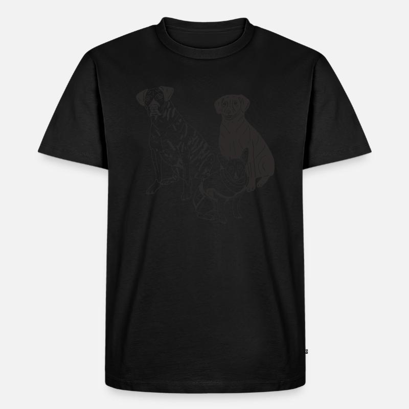 Hunde - Männer Premium Bio T-Shirt - Schwarz