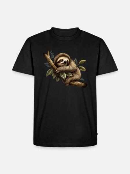 Sloth Sloth Animal Sloth Baby - Men's Premium Organic T-Shirt - black