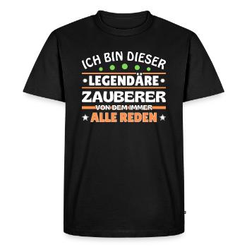 I'm this legendary wizard - Men's Premium Organic T-Shirt - black - Front - Nico (187cm)