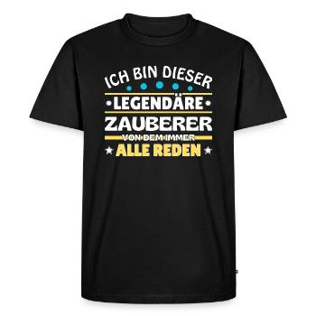 I'm this legendary wizard - Men's Premium Organic T-Shirt - black - Front - Nico (187cm)