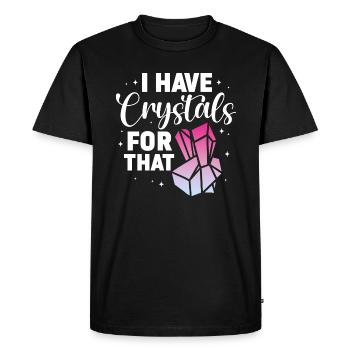 J’ai des cristaux pour ce Reiki guérisseur spirituel - T-shirt Premium bio Homme - noir - Devant - Nico (187cm)