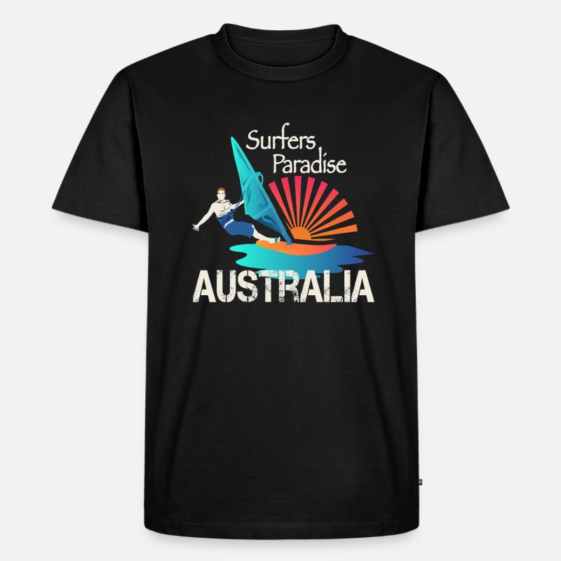 Surfers Paradise Surfer - Männer Premium Bio T-Shirt - Schwarz