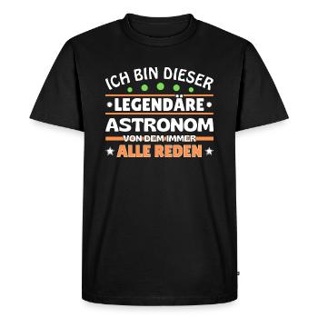 I'm this legendary astronomer - Men's Premium Organic T-Shirt - black - Front - Nico (187cm)