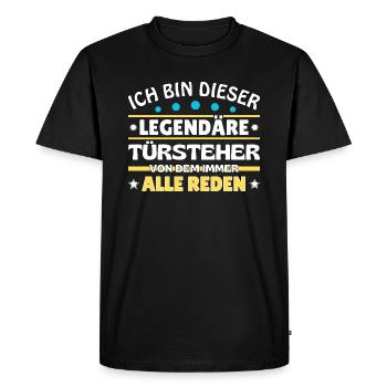 Je suis ce videur légendaire - T-shirt Premium bio Homme - noir - Devant - Nico (187cm)