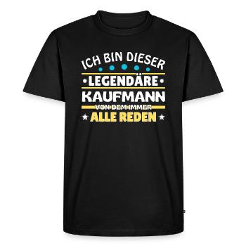 Je suis ce marchand légendaire - T-shirt Premium bio Homme - noir - Devant - Nico (187cm)