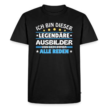 Je suis ce conférencier légendaire - T-shirt Premium bio Homme - noir - Devant - Nico (187cm)