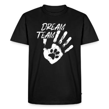 Dream Team chiens Patte - T-shirt Premium bio Homme - noir - Devant - Nico (187cm)
