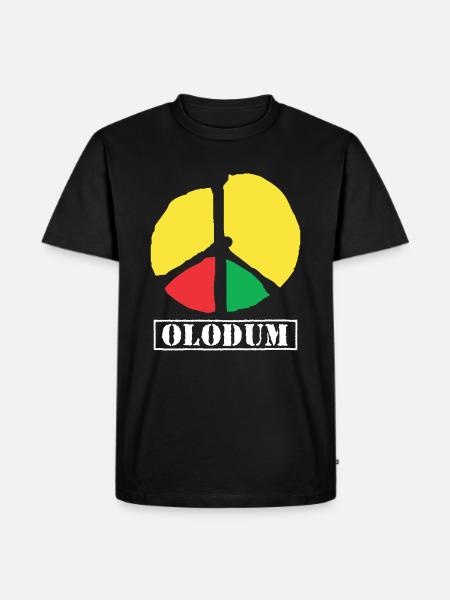 Olodum Friedenszeichen Brasilianischer Karneval - Männer Premium Bio T-Shirt - Schwarz