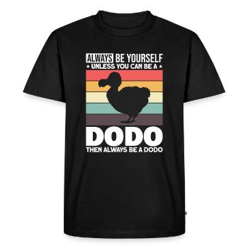 Dodo oiseau amants Ornithologues Disparus - T-shirt Premium bio Homme - noir - Devant - Nico (187cm)