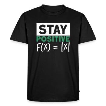 Stay positive math function amount - Men's Premium Organic T-Shirt - black - Front - Nico (187cm)