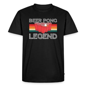 Beer Pong Legend | BeerPong Master Drinking Games - Men's Premium Organic T-Shirt - black - Front - Nico (187cm)
