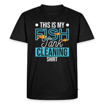 Mein Aquarium-Reinigungs-Shirt Aquarium-Liebhaber - Männer Premium Bio T-Shirt - Schwarz - Vorne - Nico (187cm)