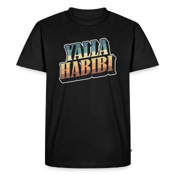 Yalla Habibi Arabe Arabe AmourEux Musulman - T-shirt Premium bio Homme - noir - Devant - Nico (187cm)