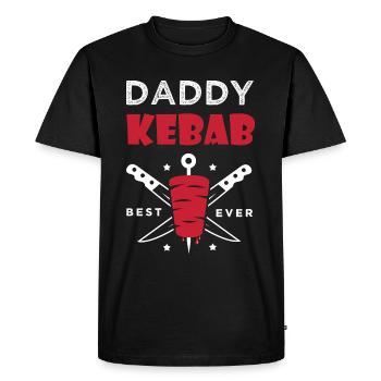 daddy kebab cadeau papa chef meilleur kebab - T-shirt Premium bio Homme - noir - Devant - Nico (187cm)