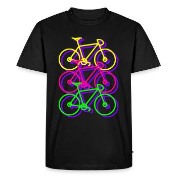VÉLO 3 COULEUR - T-shirt Premium bio Homme - noir - Devant - Nico (187cm)