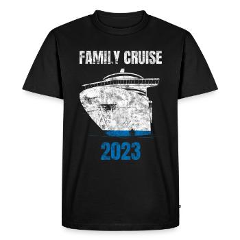 Croisière en famille 2023 Croisière familiale de vacances - T-shirt Premium bio Homme - noir - Devant - Nico (187cm)