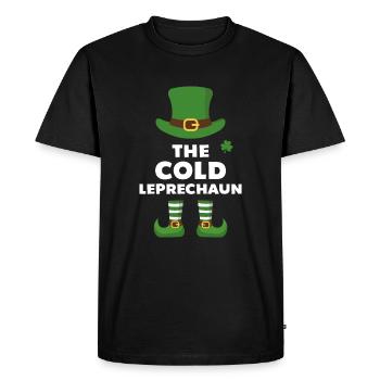 The Cold Leprechaun - Men's Premium Organic T-Shirt - black - Front - Nico (187cm)