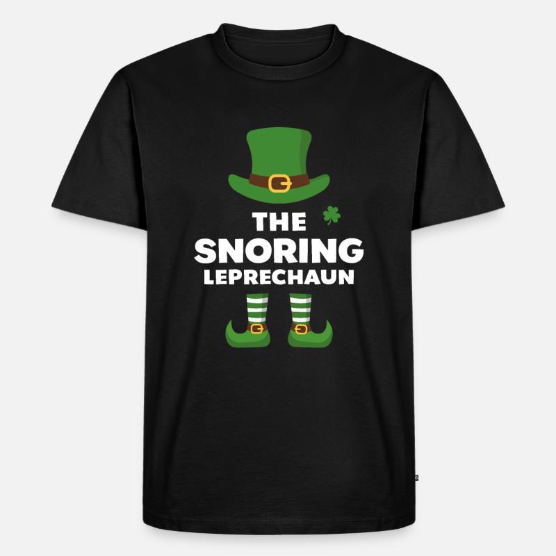 Der schnarchende Kobold - Männer Premium Bio T-Shirt - Schwarz