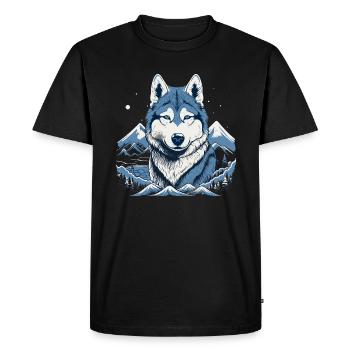 Husky chien de traîneau - T-shirt Premium bio Homme - noir - Devant - Nico (187cm)