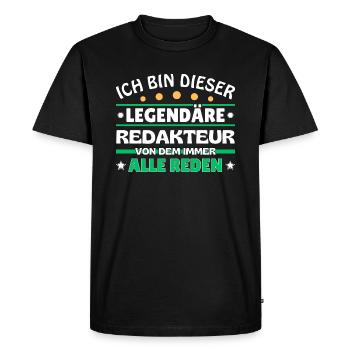 Je suis cet éditeur légendaire - T-shirt Premium bio Homme - noir - Devant - Nico (187cm)