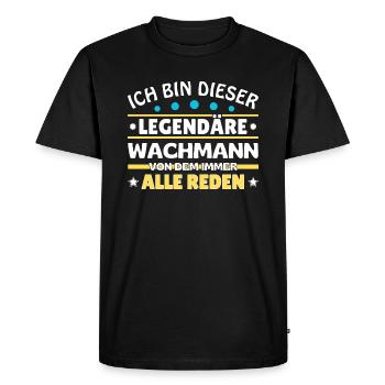 I'm this legendary security guard - Men's Premium Organic T-Shirt - black - Front - Nico (187cm)