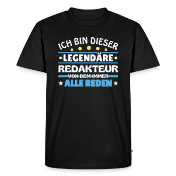 Je suis ce conférencier légendaire - T-shirt Premium bio Homme - noir - Devant - Nico (187cm)
