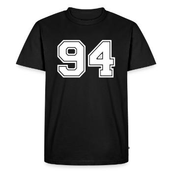 94 - T-shirt Premium bio Homme - noir - Devant - Nico (187cm)