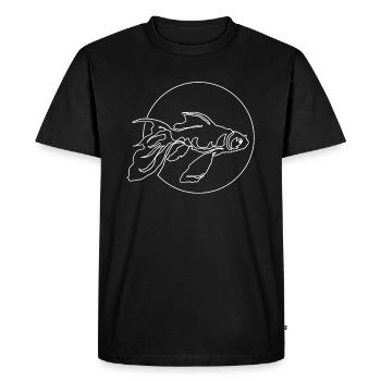 poisson rouge - T-shirt Premium bio Homme - noir - Devant - Nico (187cm)