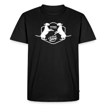 Want to dance? Bull Terrier Love - Men's Premium Organic T-Shirt - black - Front - Nico (187cm)