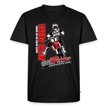 MotoCross - Supercross - MX - SX - FMX - T-shirt Premium bio Homme - noir - Devant - Nico (187cm)