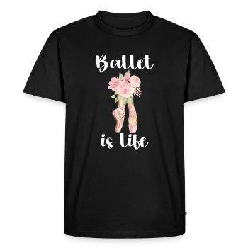 Cadeau de danseuse de ballet ballerine danseuse de ballet - T-shirt Premium bio Homme - noir - Devant - Nico (187cm)