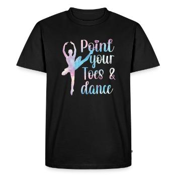 danseuse de ballet ballerine ballet danse ballerine - T-shirt Premium bio Homme - noir - Devant - Nico (187cm)