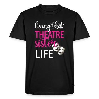 Théâtre Sœur Théâtre Actrice Sœur - T-shirt Premium bio Homme - noir - Devant - Nico (187cm)